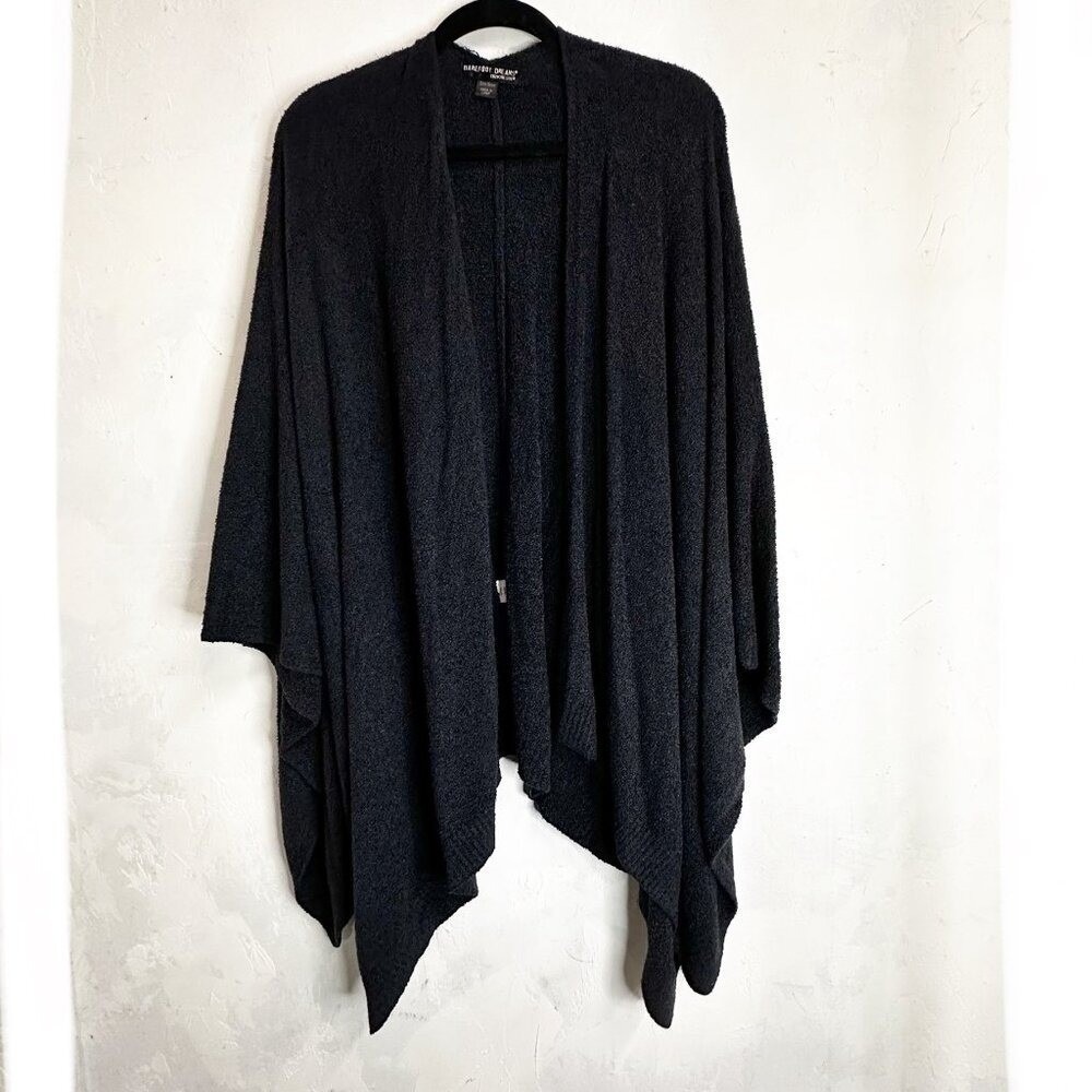 Barefoot Dreams CozyChic Lite Navy Blue Soft-Knit Cardigan Sweater Open Front OS